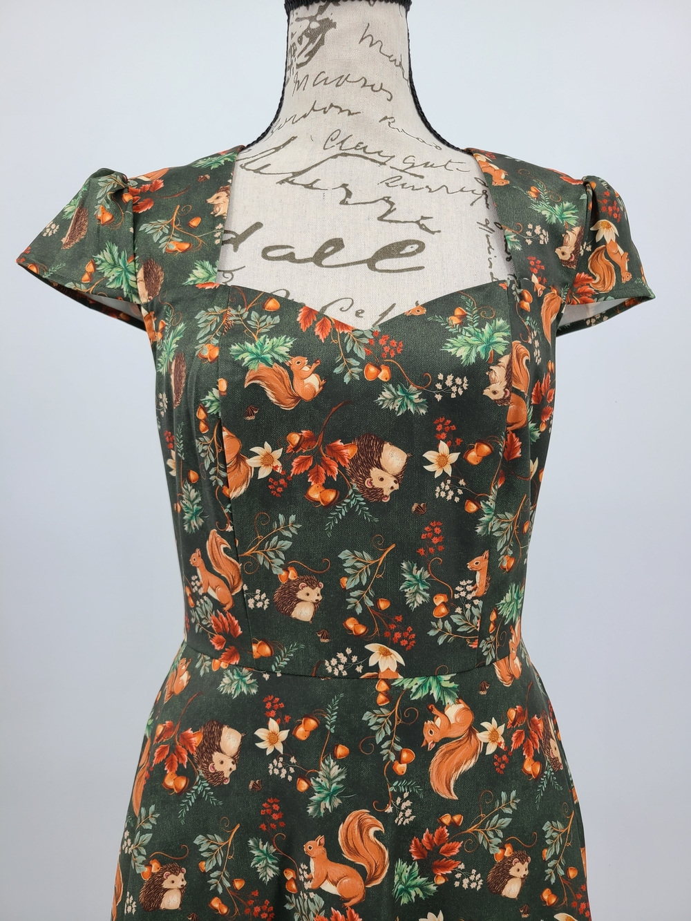 Voodoo Vixen Cottagecore Squirrel Midi Dress Size XS/2 - Picture 5 of 14